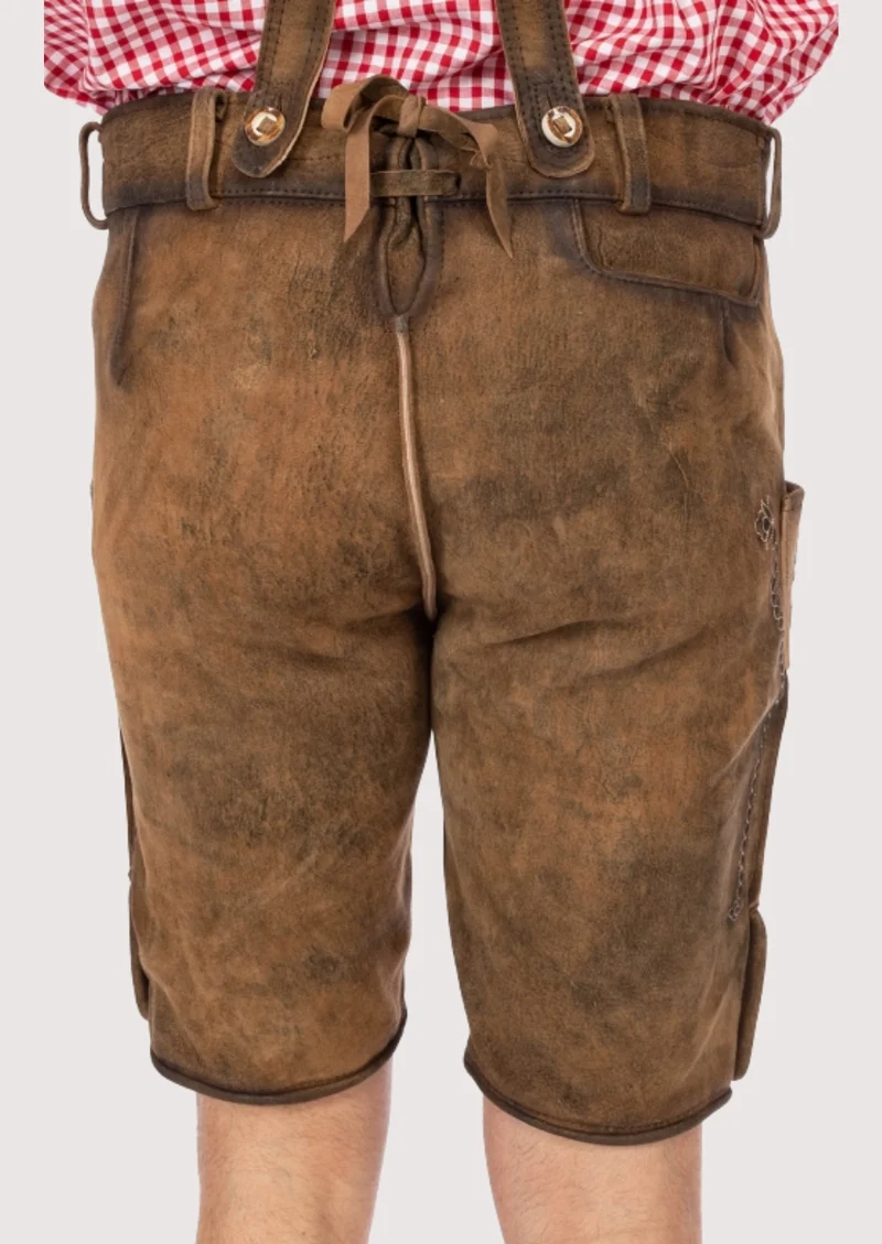 Traditional Men's Lederhosen Brown