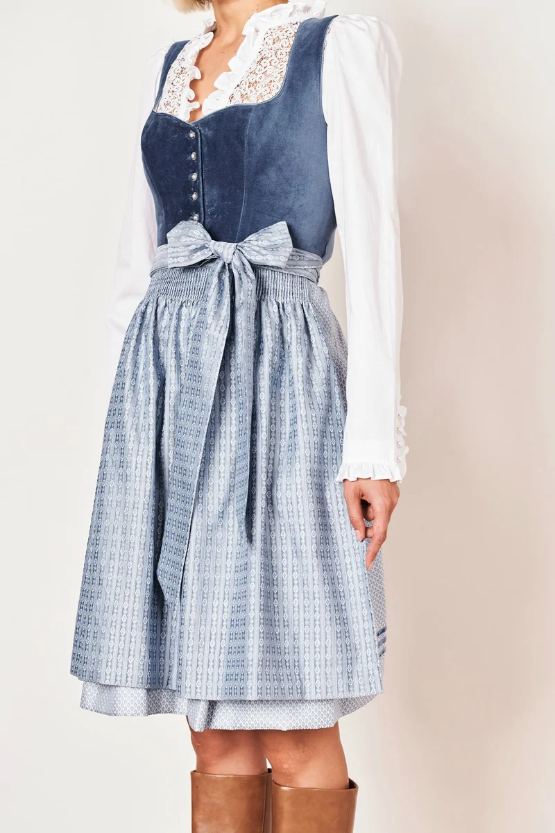 Julia Trentini Tabea Midi Dirndl, Blue — 60cm