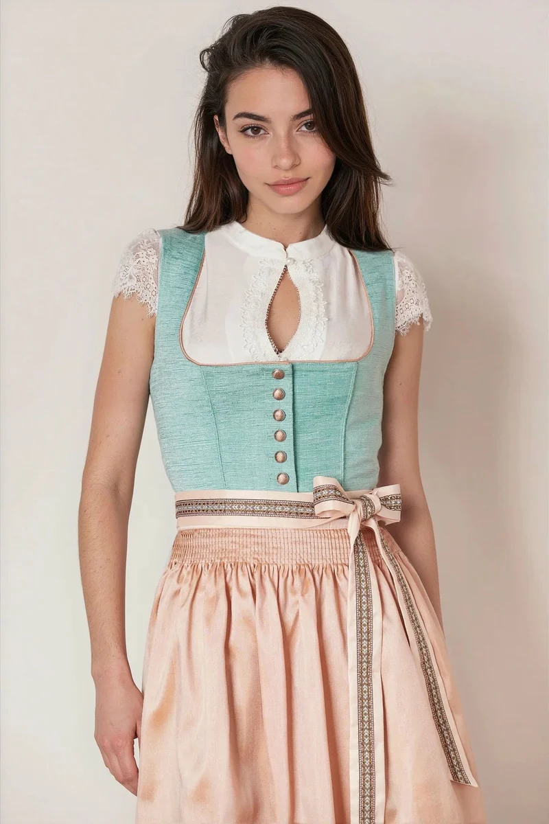 Julia Trentini Marina Midi Dirndl, Blue — 60cm