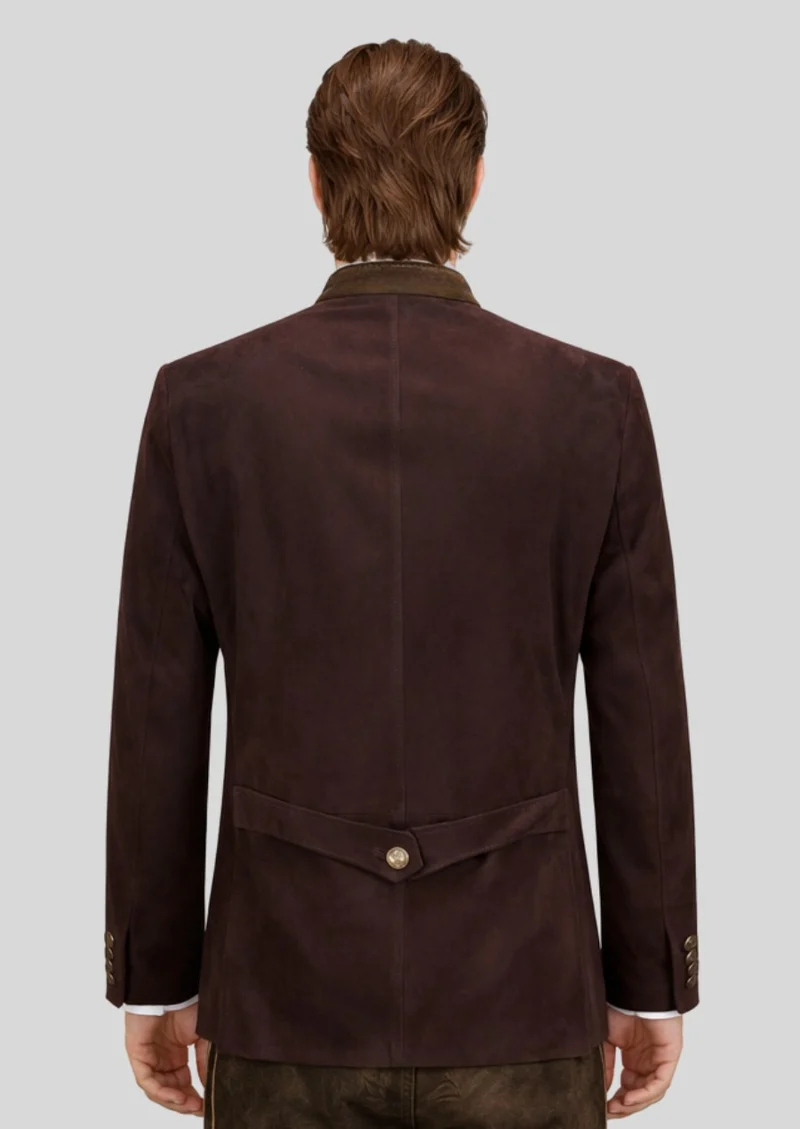 Men's Suede Trachten Jacket - Classic Bavarian Elegance