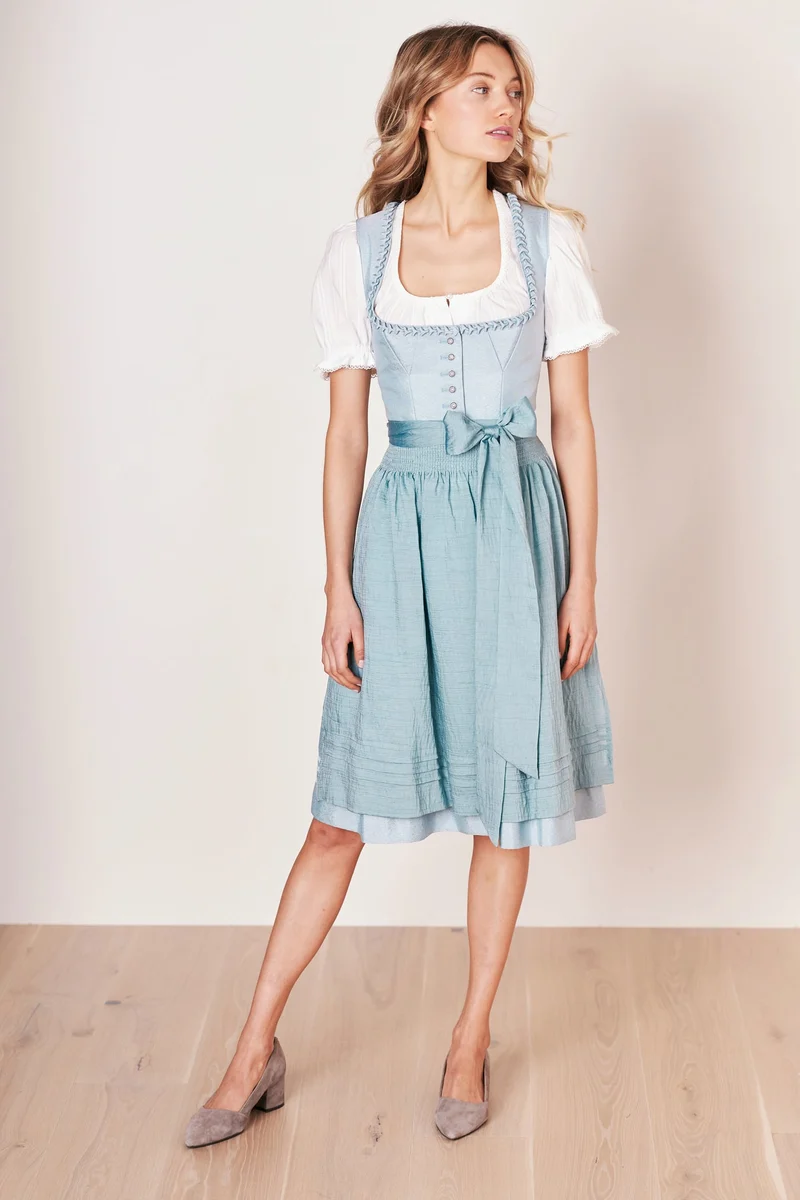 Julia Trentini Katrina Midi Dirndl, Blue — 60cm