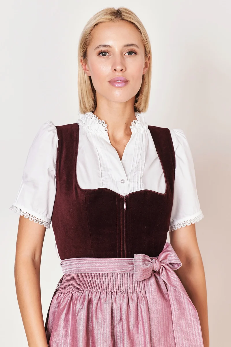 Julia Trentini Carina Midi Dirndl, Red — 60cm