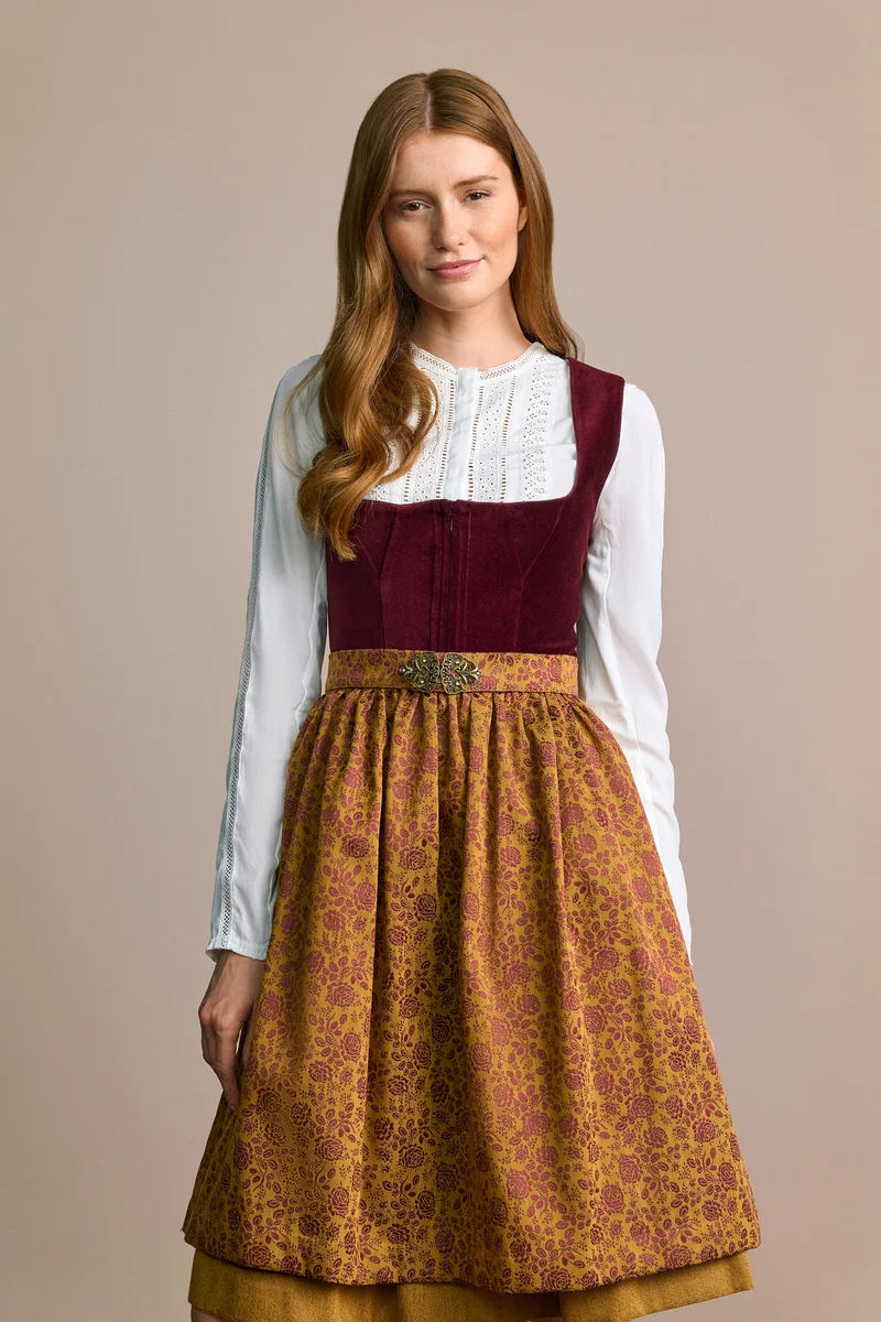 Julia Trentini Elin Midi Dirndl, Red — 60cm