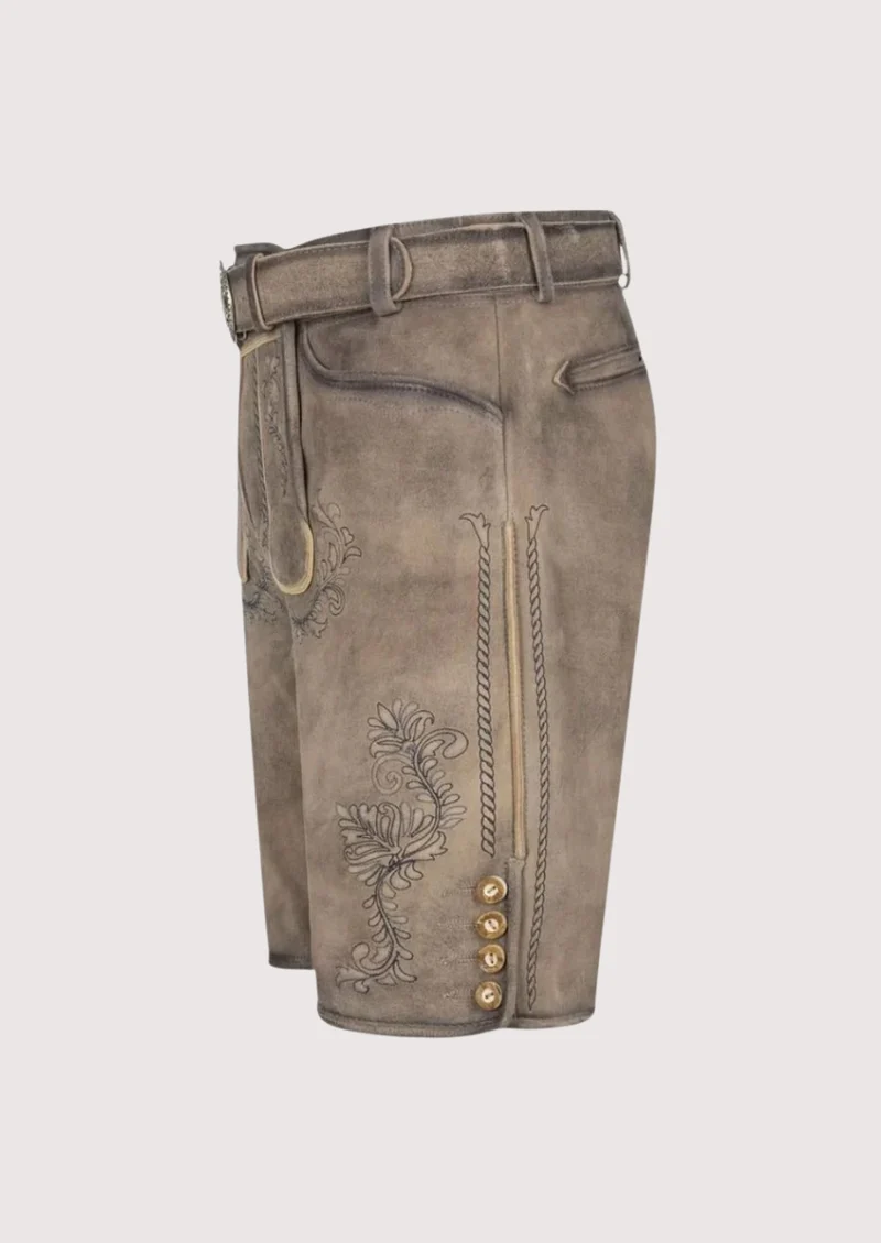 Men’s Stone Grey Classic Lederhosen