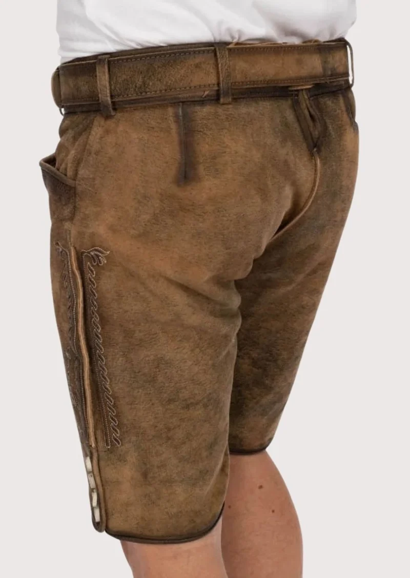 Mens Rustic Stag Brown Lederhosen
