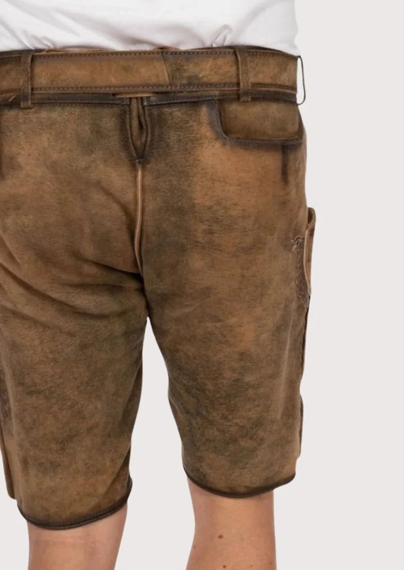 Mens Rustic Stag Brown Lederhosen