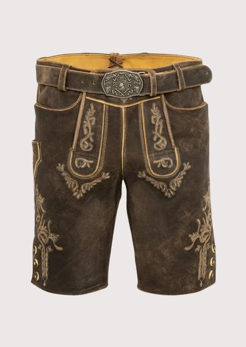 Mens Oak Brown Classic Lederhosen