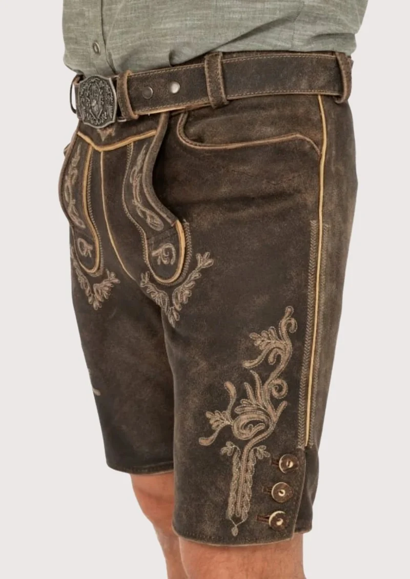 Mens Oak Brown Classic Lederhosen