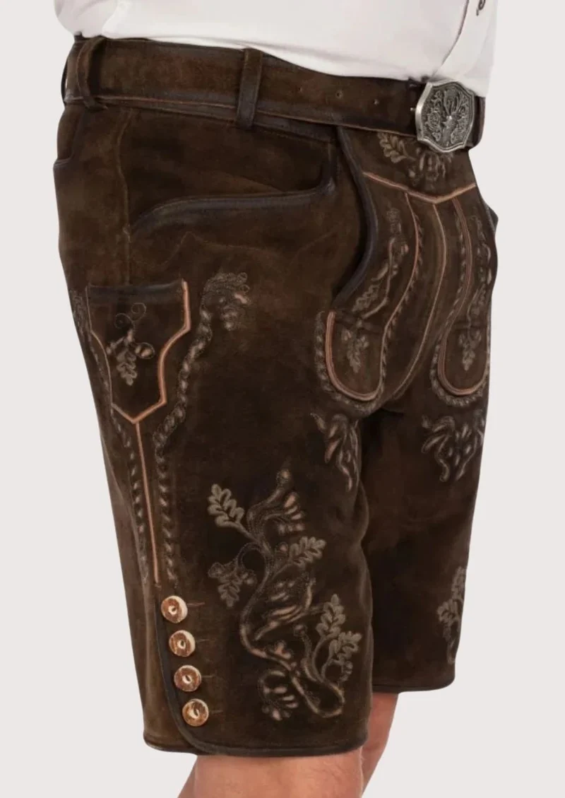 Mens Dark Chestnut Lederhosen Fit