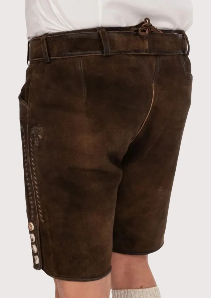 Mens Dark Chestnut Lederhosen Fit
