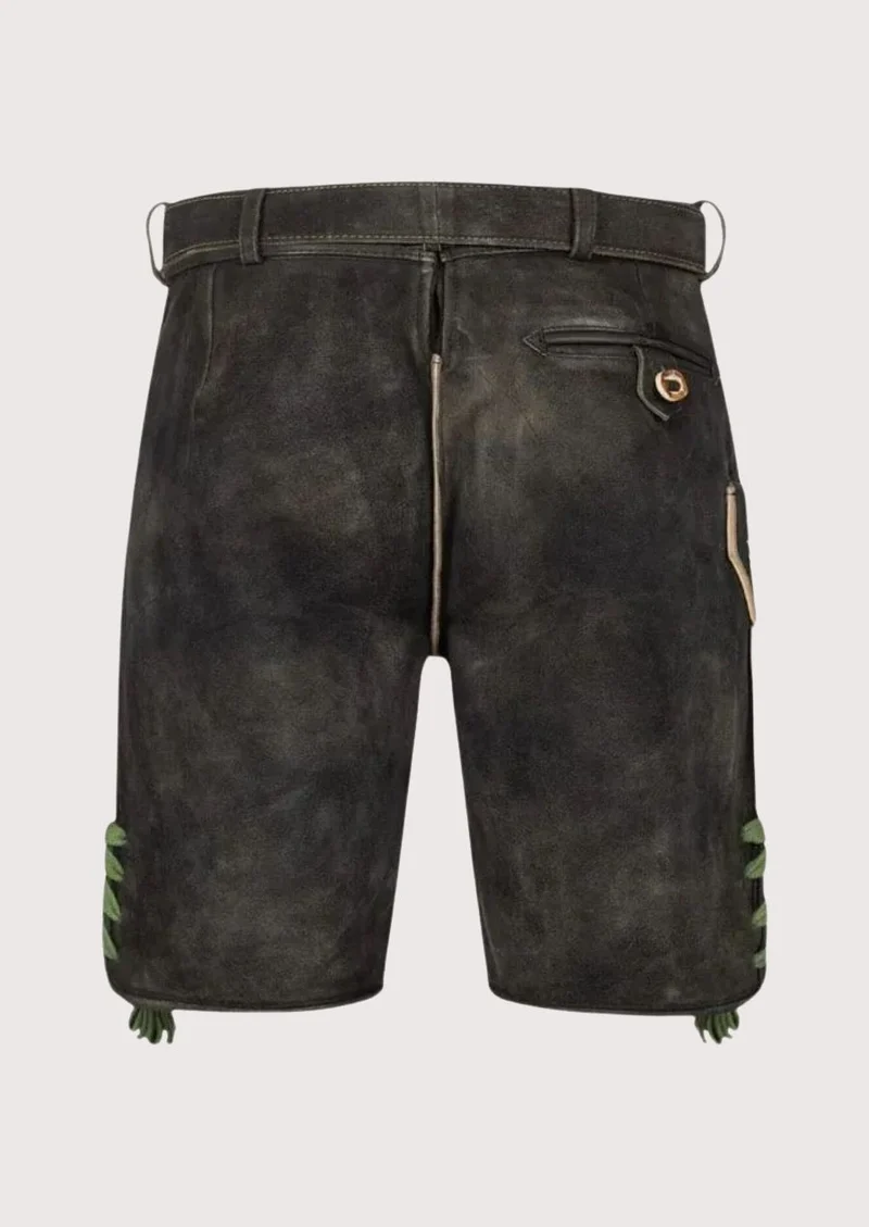 Men’s Dark Green Trim Lederhosen