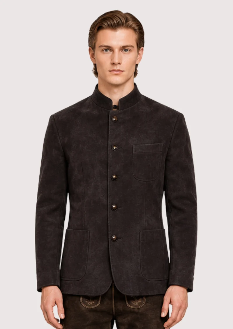 Mens Vintage Brown Suede Jacket