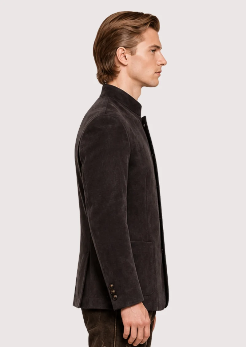 Mens Vintage Brown Suede Jacket