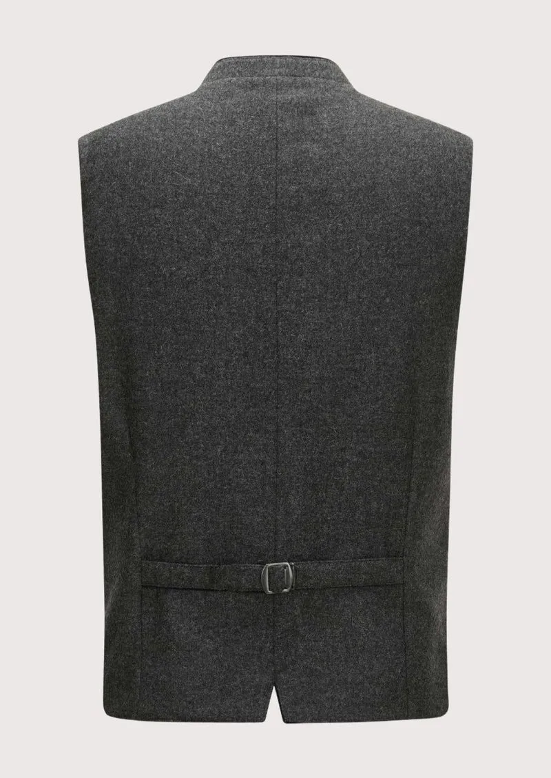 Stylish Trachten Vest in Grey Wool – Ideal for Bavarian & Alpine Wear