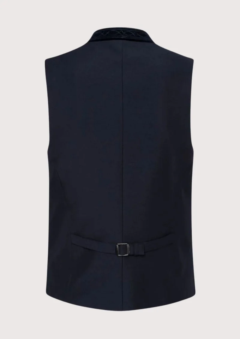 German Trachten Vest Navy Blue – Traditional Alpine Style for Men