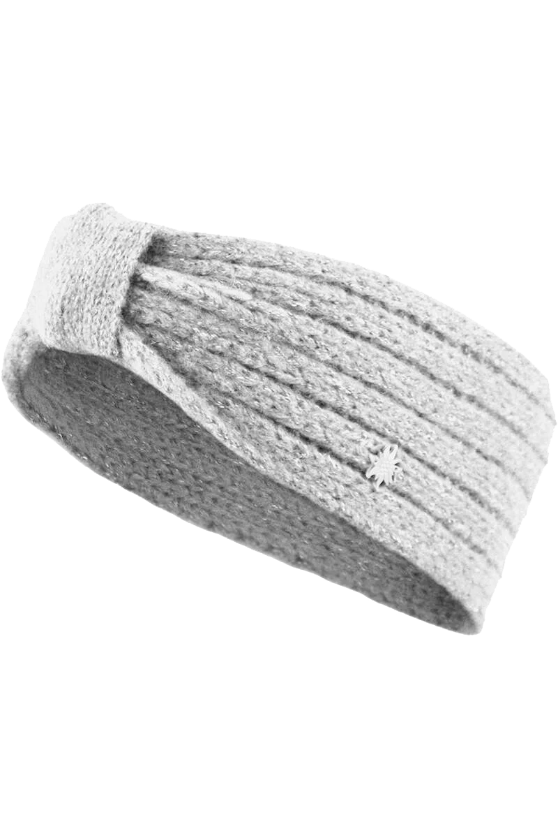 Damen Stirnband mit Edelweiß-Metallbadge