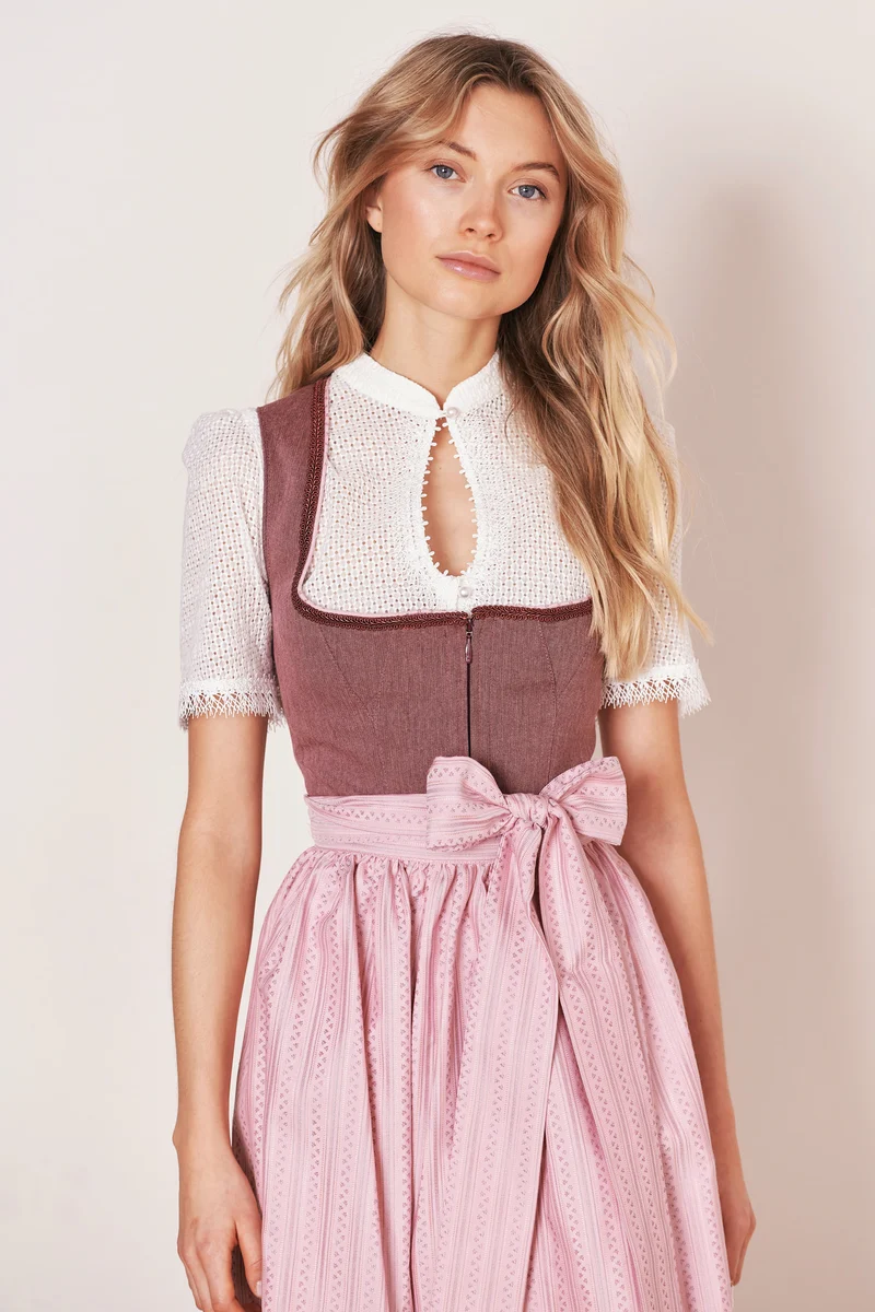 Julia Trentini Konstanze Midi Dirndl, Rose — 60cm