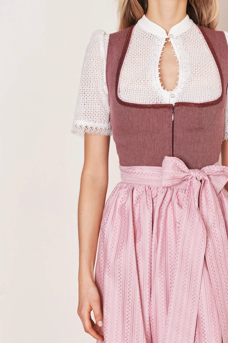 Julia Trentini Konstanze Midi Dirndl, Rose — 60cm