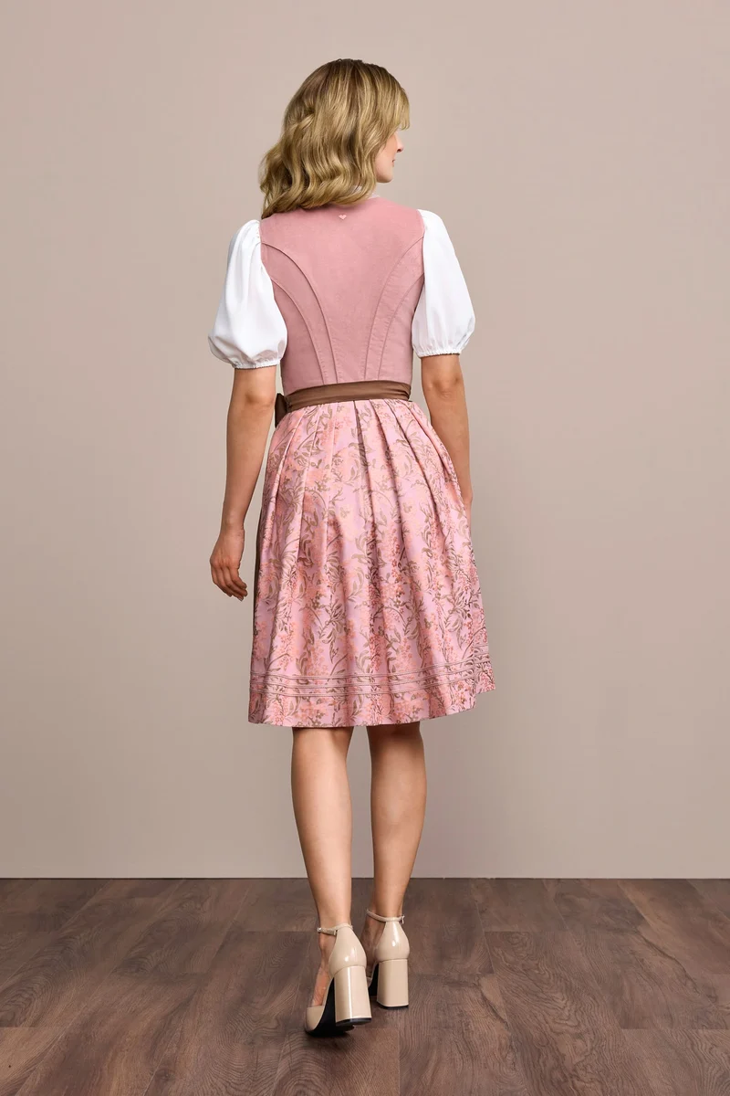 Julia Trentini Cami Midi Dirndl, Rose — 60cm