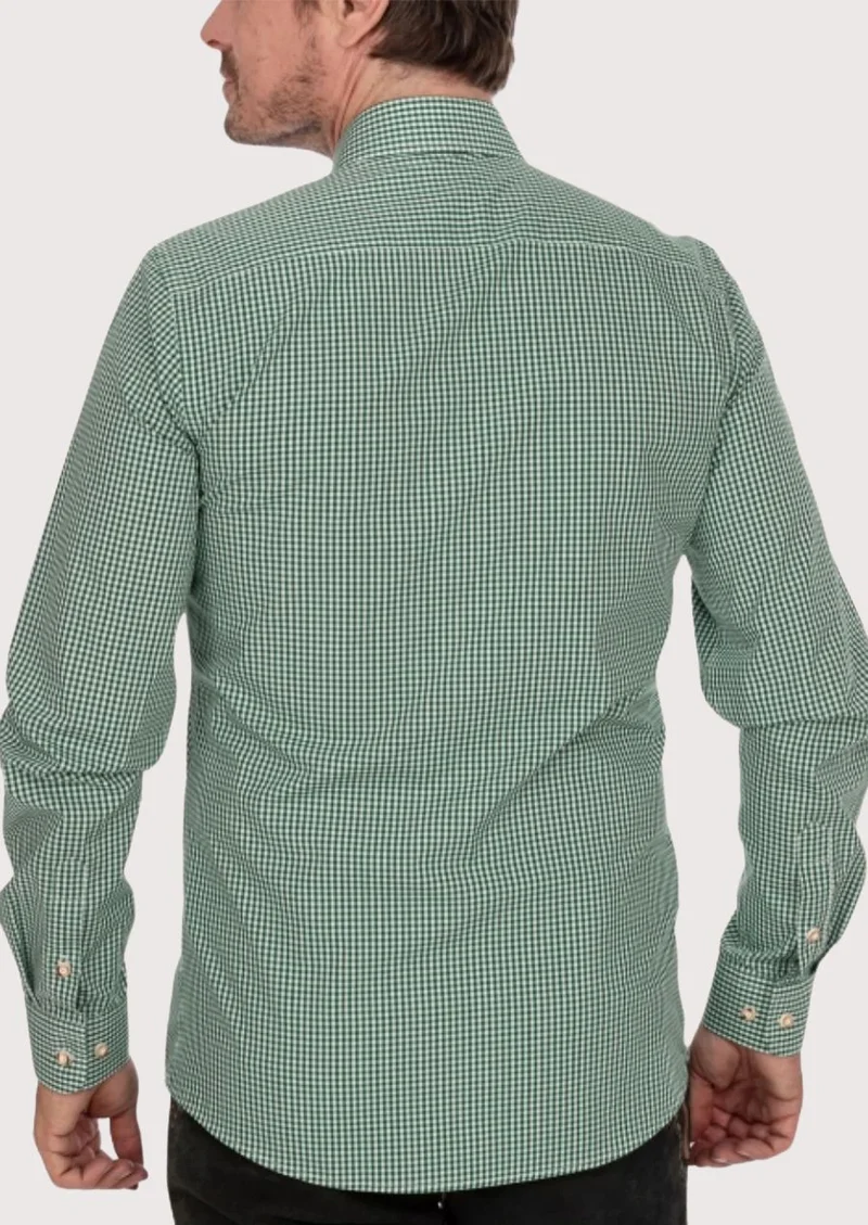 Mens Green Check Cotton Shirt