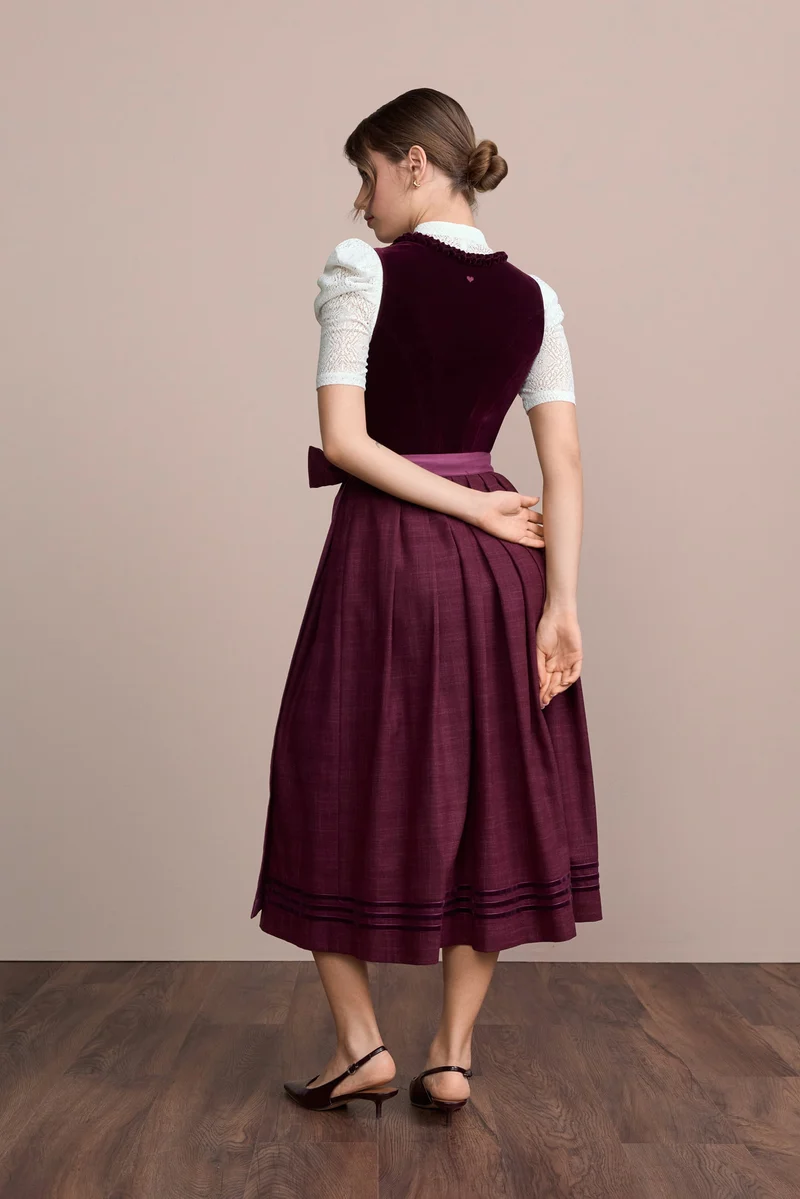 Julia Trentini Aveline Dirndl, Purple — 80cm Maxi