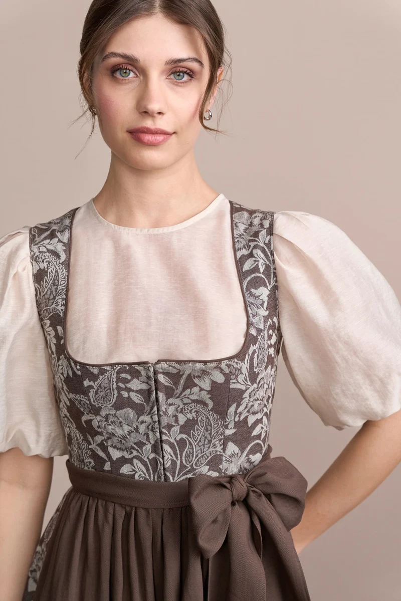 Julia Trentini Odita Dirndl, Brown — 80cm Maxi