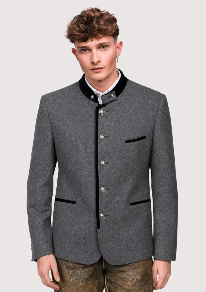 Mens Bavarian Grey Alpine Jacket