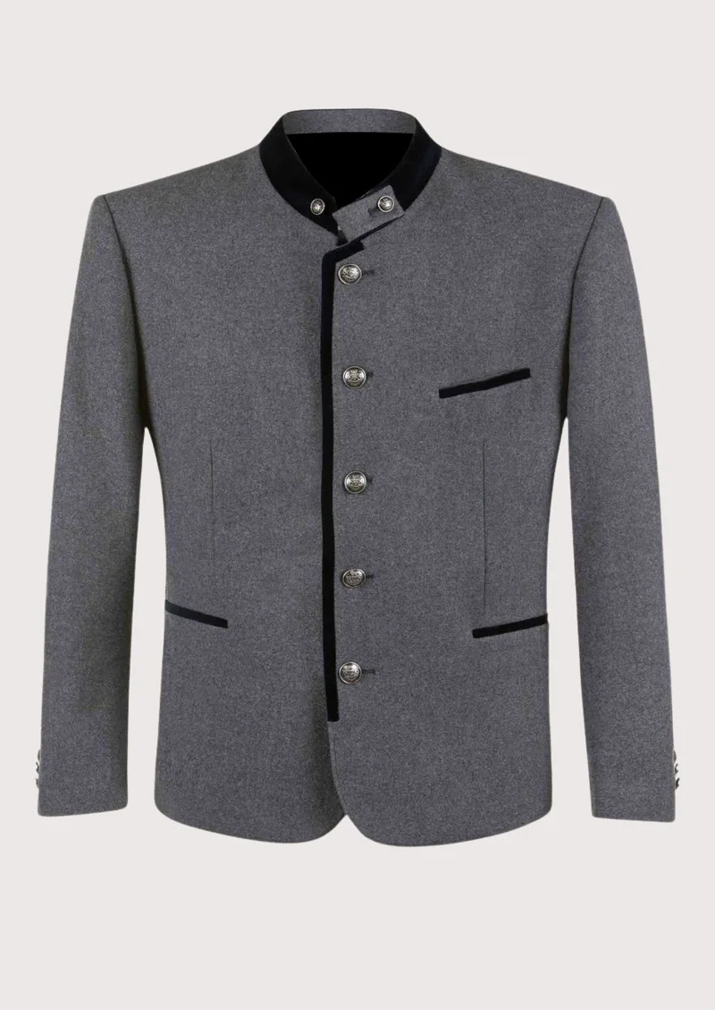Mens Bavarian Grey Alpine Jacket