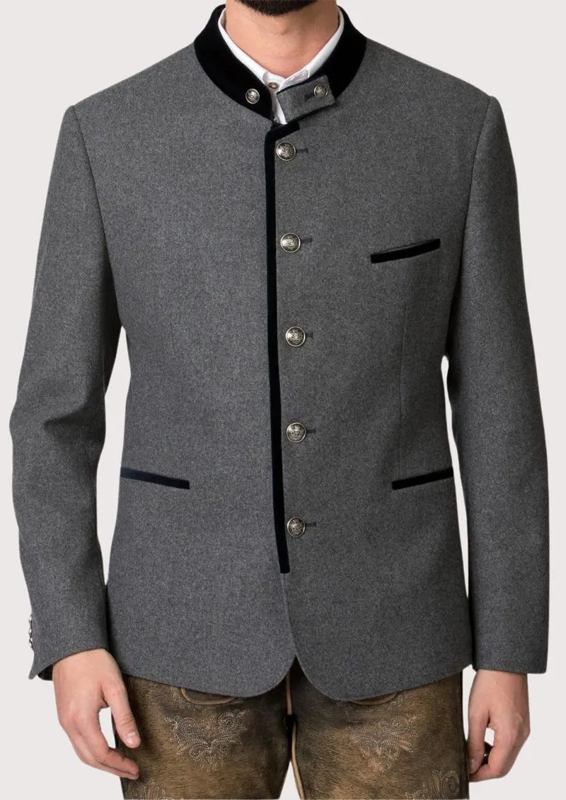 Mens Bavarian Grey Alpine Jacket