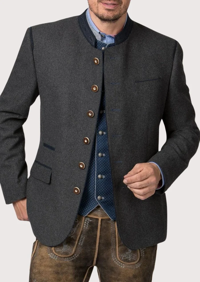 Mens Elegant Grey Alpine Jacket