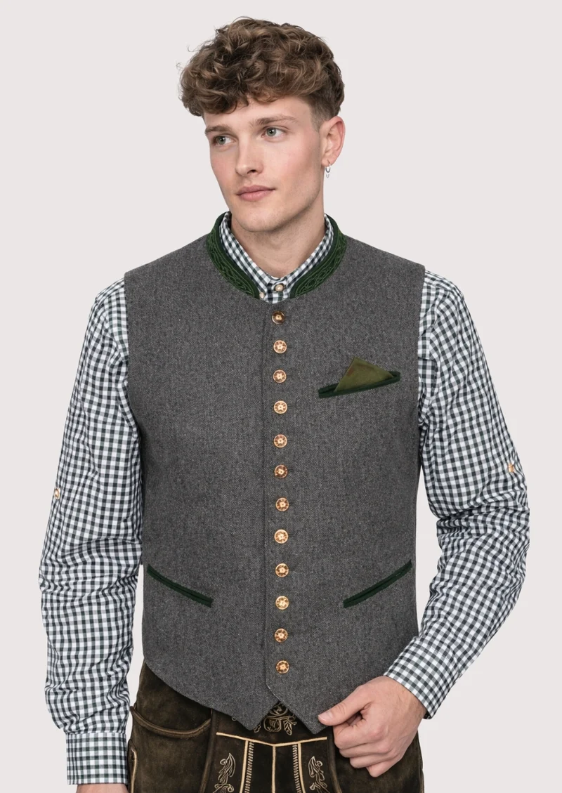 Slim Fit Bavarian Vest – Refined German Style