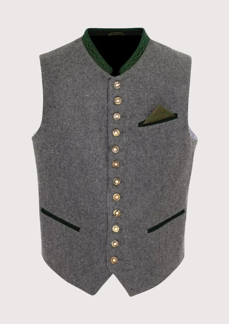 Slim Fit Bavarian Vest – Refined German Style