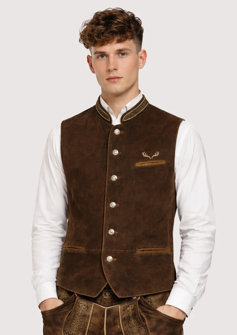 Mens Brown Alpine Classic Vest Top