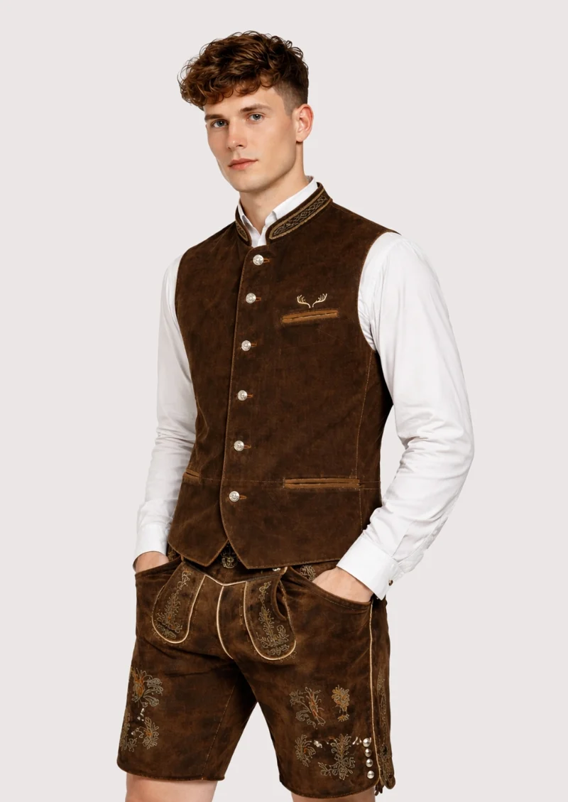 Mens Brown Alpine Classic Vest Top