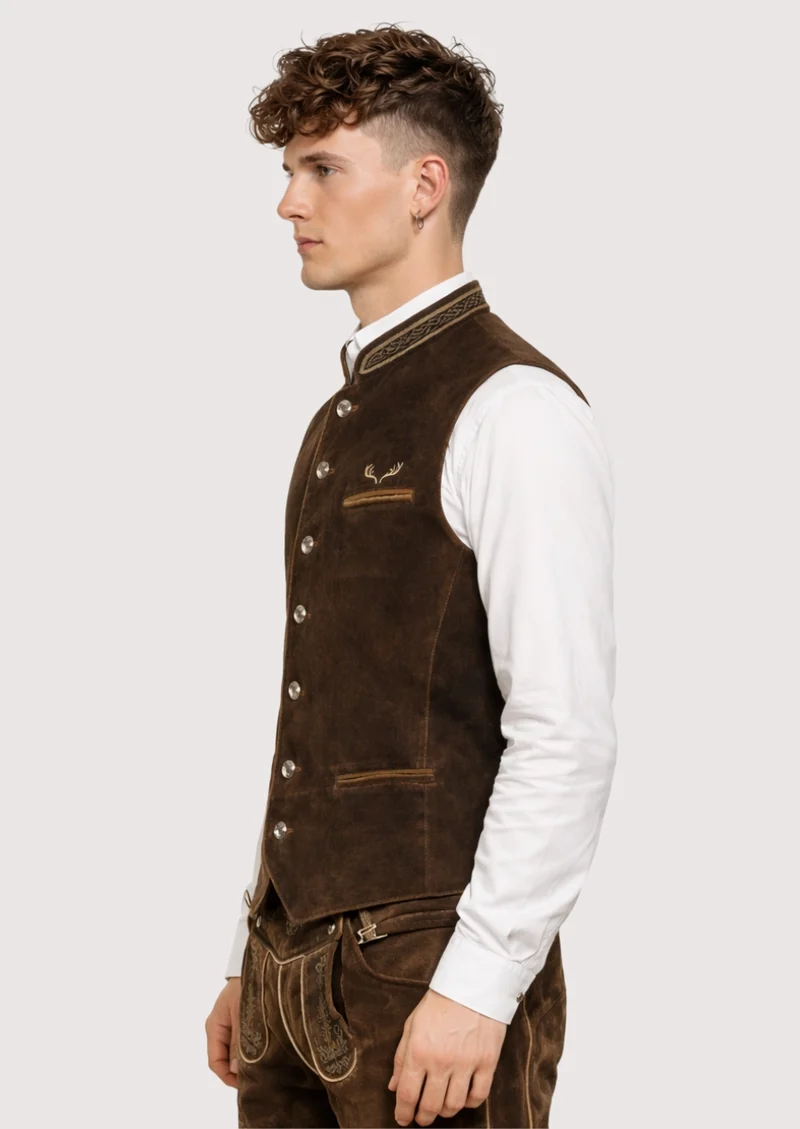 Mens Brown Alpine Classic Vest Top