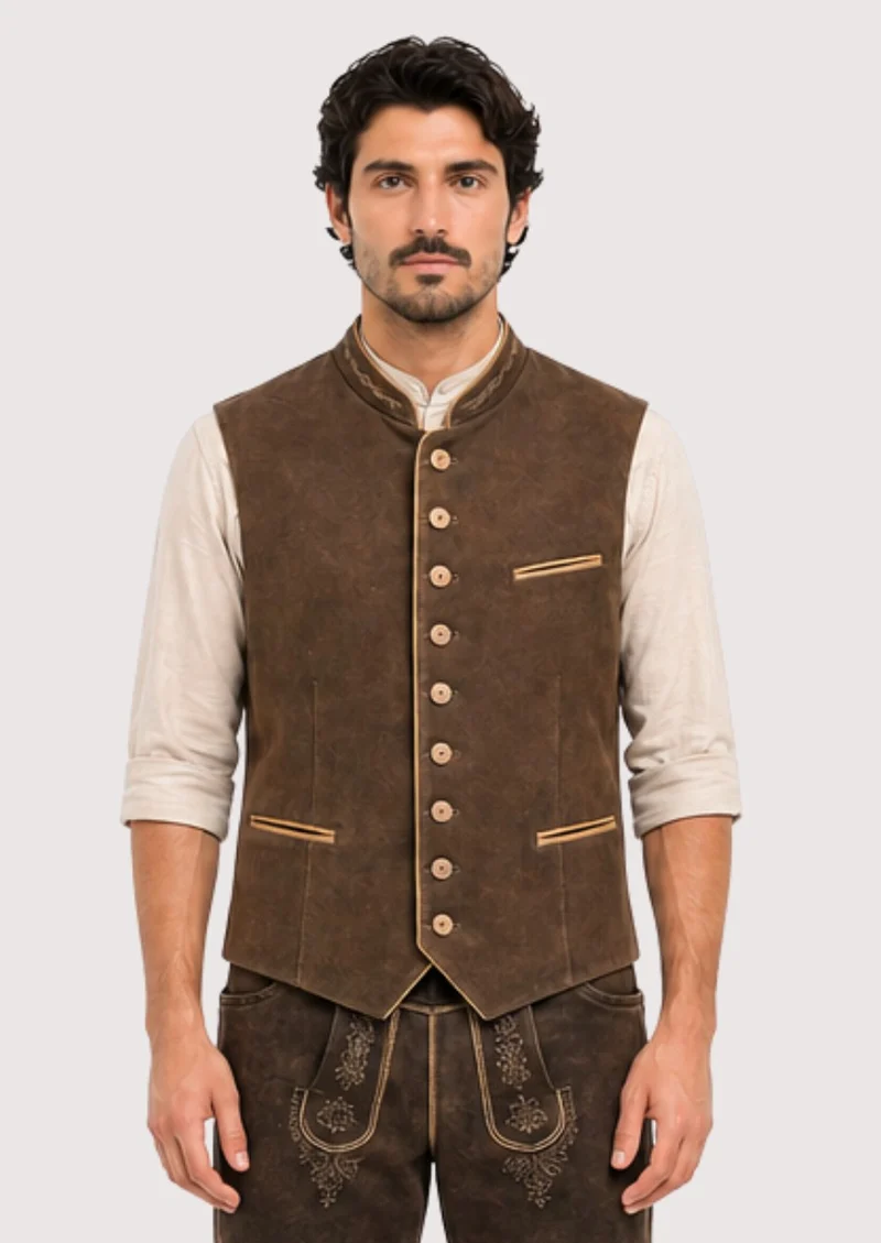 Embroidered Bavarian Vest – Heritage Design