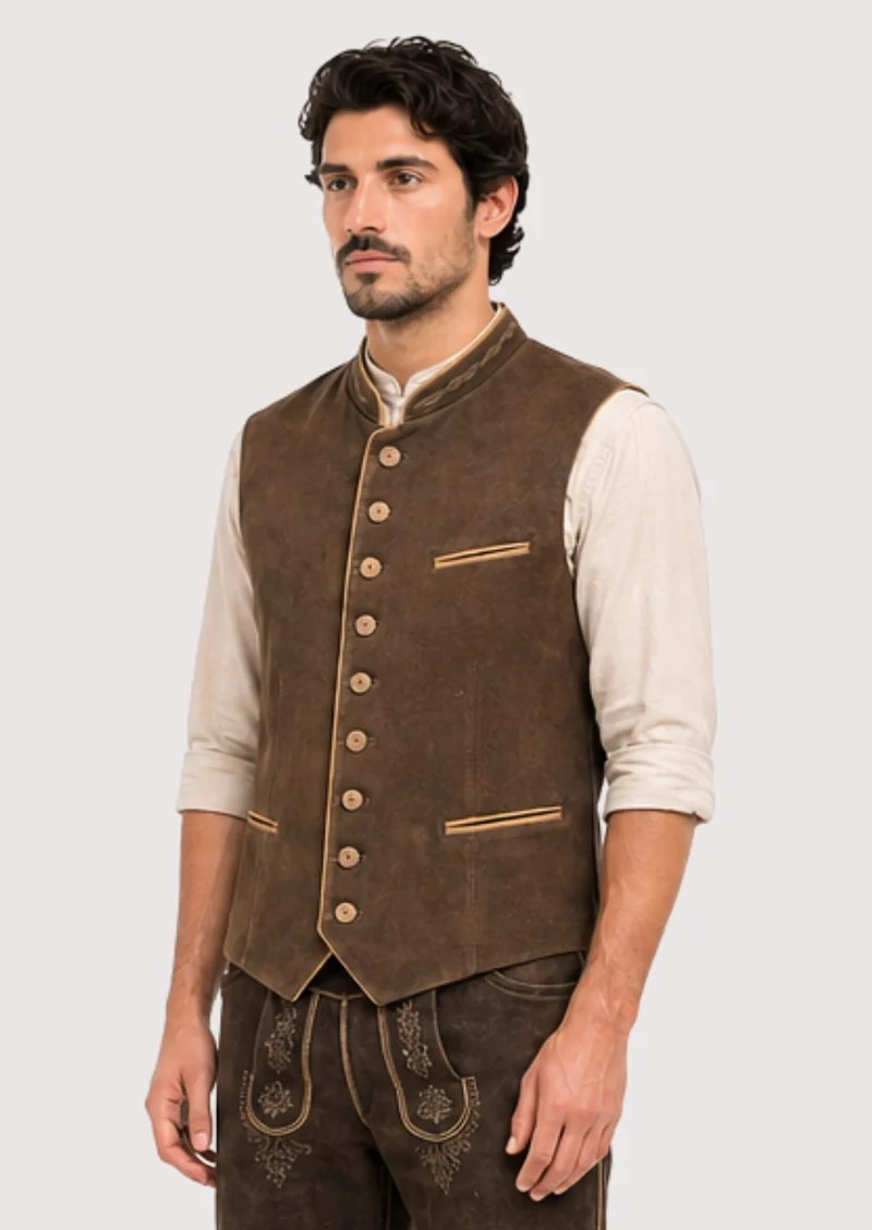 Embroidered Bavarian Vest – Heritage Design