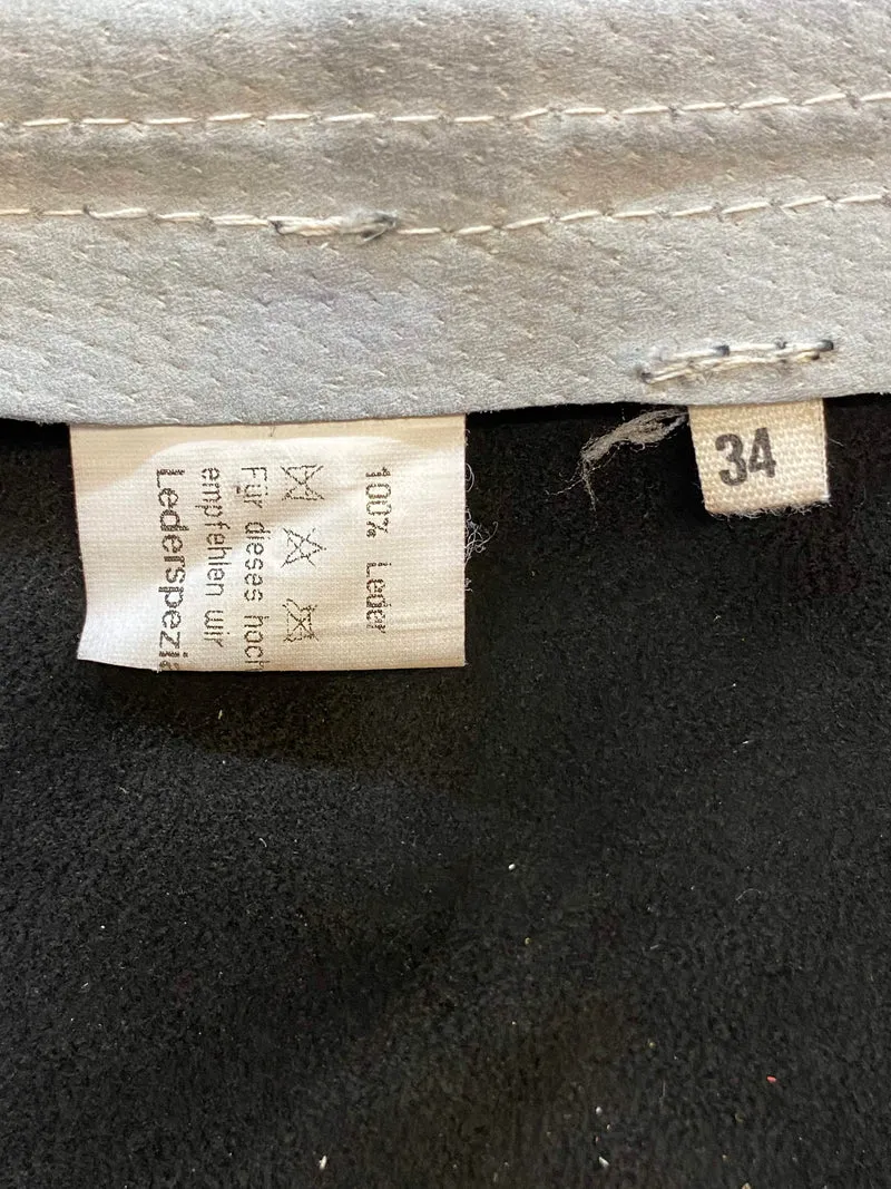 Damen Trachtenlederhose Gr. 34 – schwarz bestickt