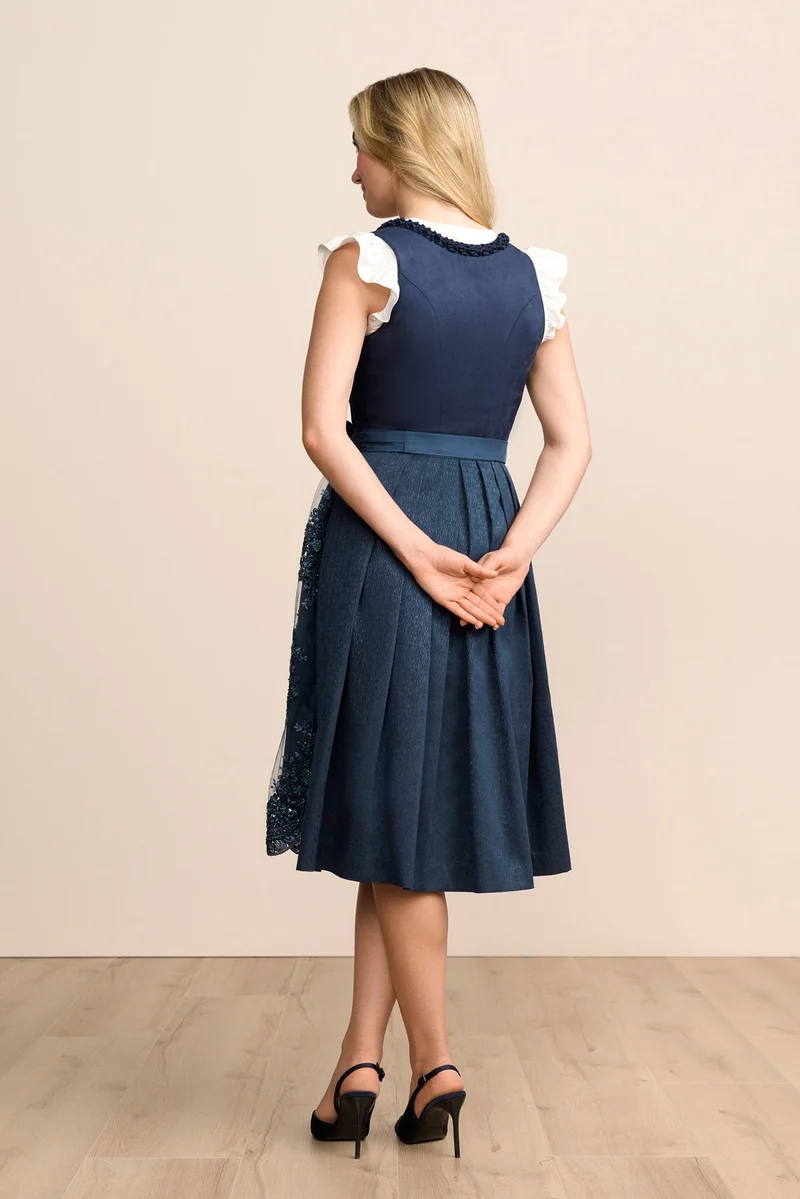 Kruger Aila Long Dirndl, Blue — 70cm 2pc Set