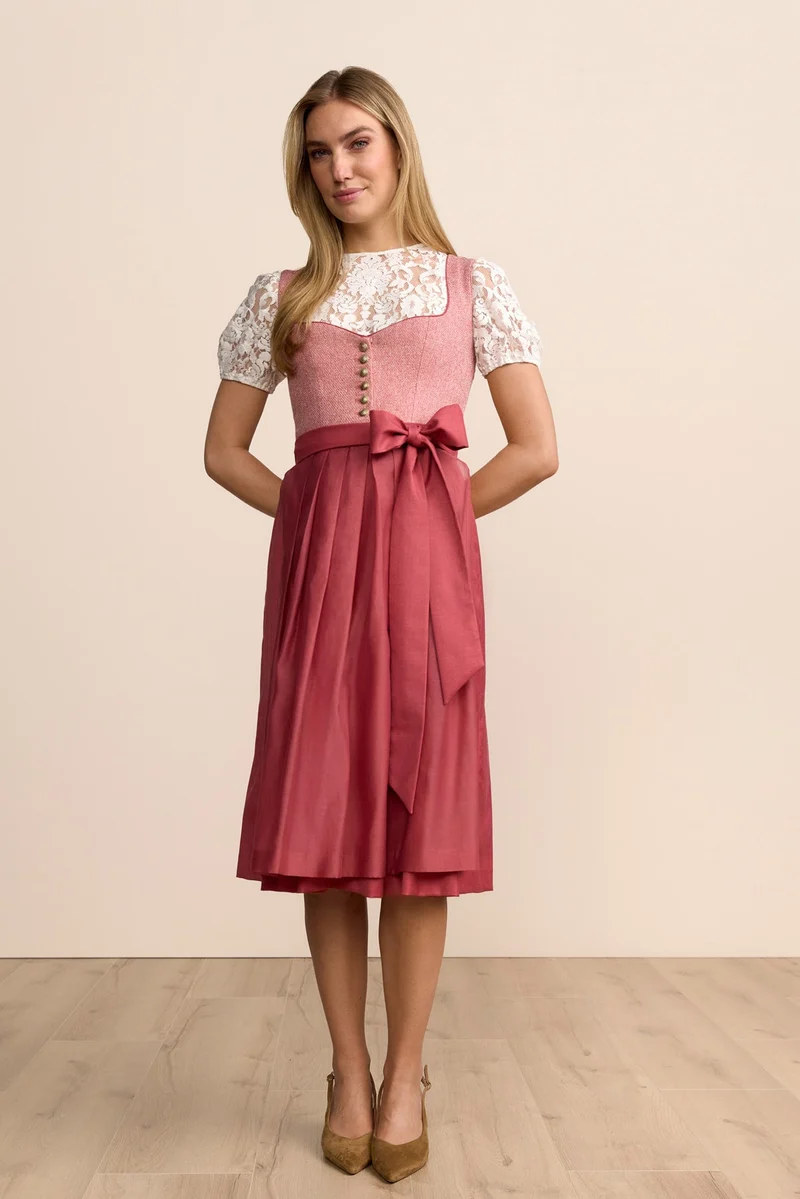 Kruger Tiziana Long Dirndl, Pink — 70cm 2pc Set