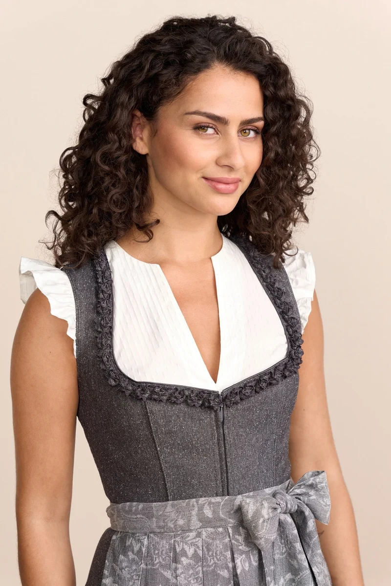 Kruger Ryselle Long Dirndl, Gray — 70cm 2pc Set