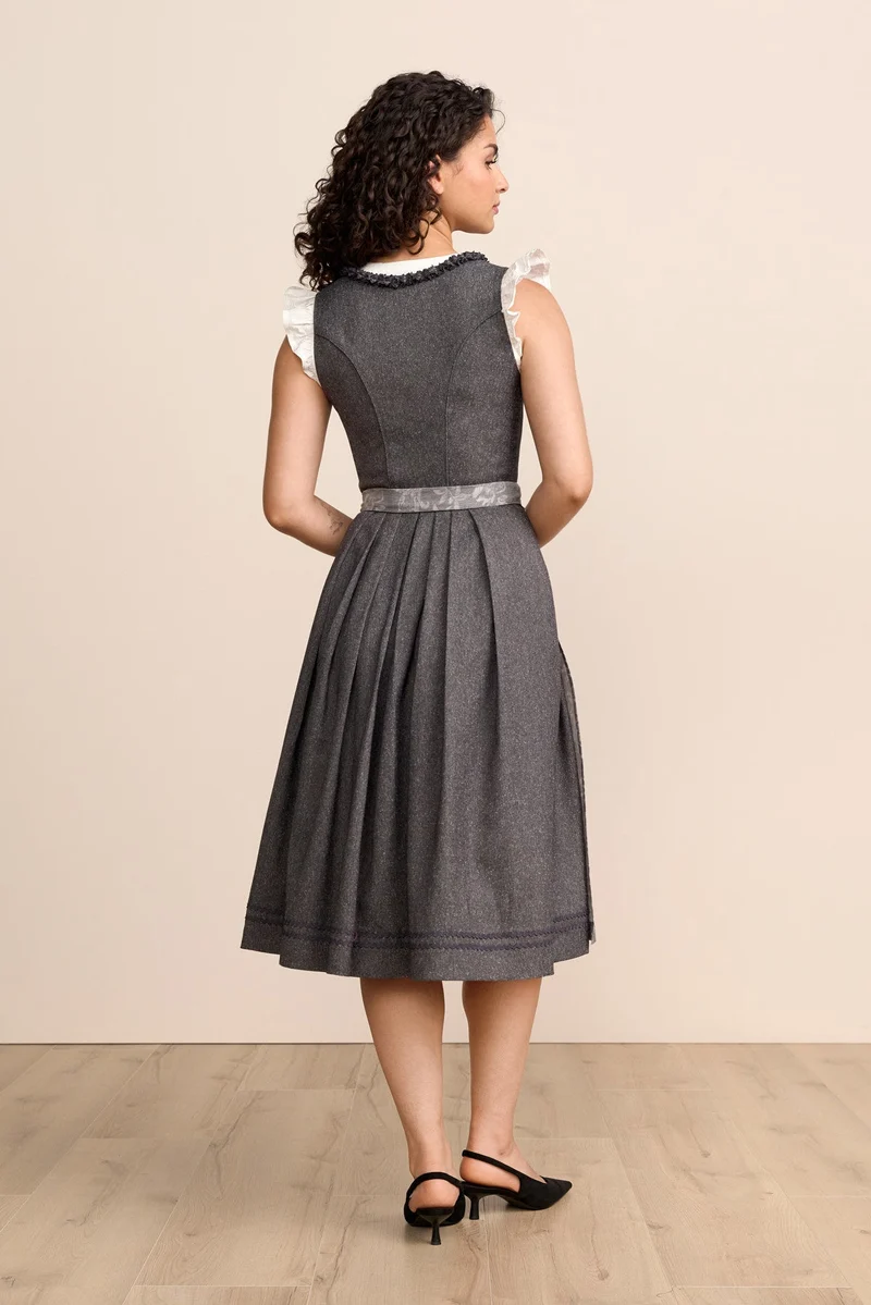 Kruger Ryselle Long Dirndl, Gray — 70cm 2pc Set