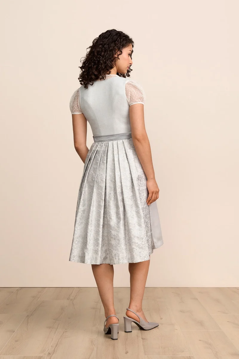 Kruger Zilina Long Dirndl, Grey — 70cm 2pc Set