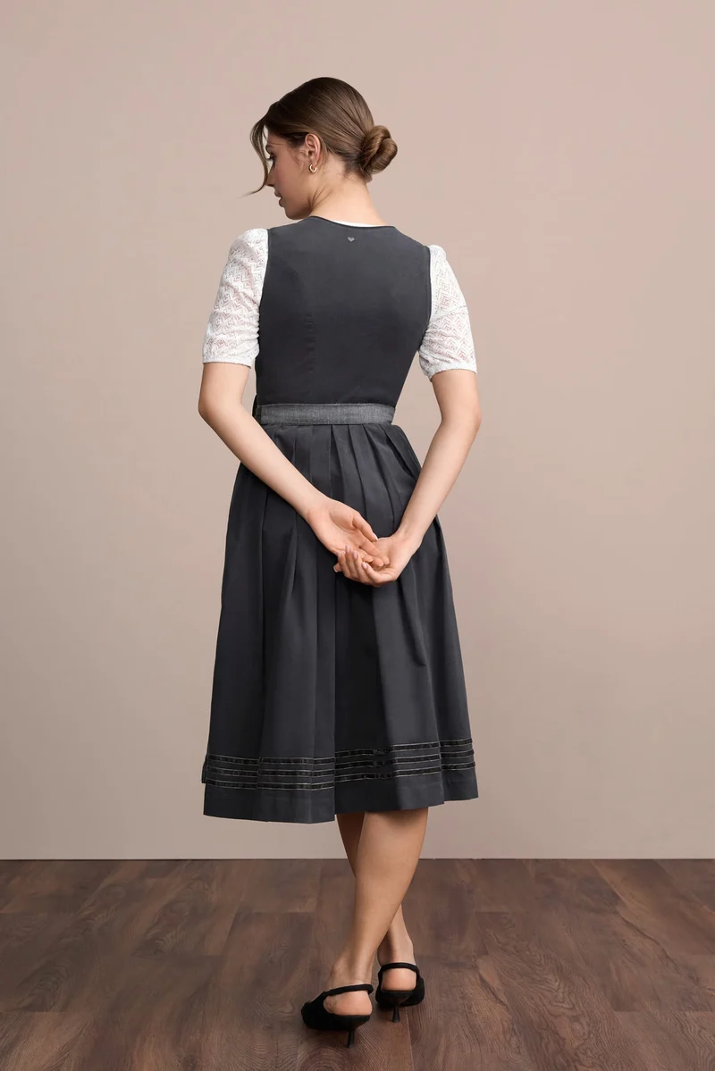 Julia Trentini Anselma Dirndl, Grey — 70cm Long