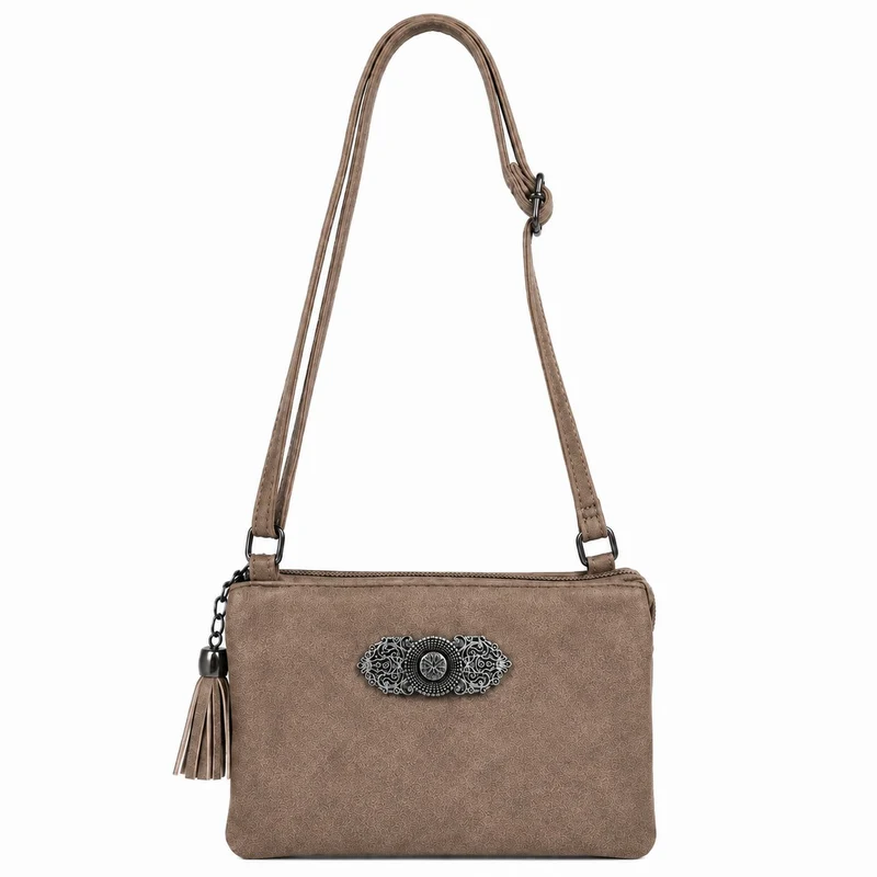 Trachten Handtasche "Sofia" - Dirndl Umhängetasche | Dunkelbraun