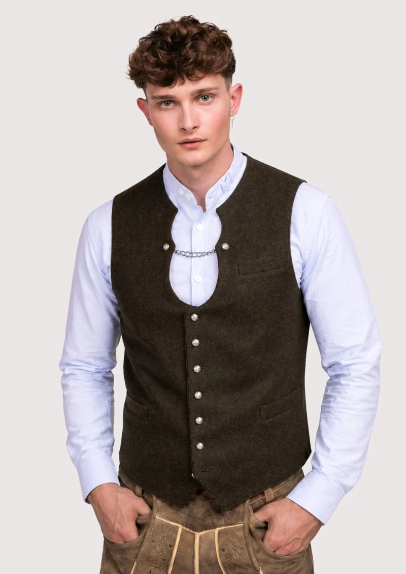 Mens Vintage Brown Alpine Vest