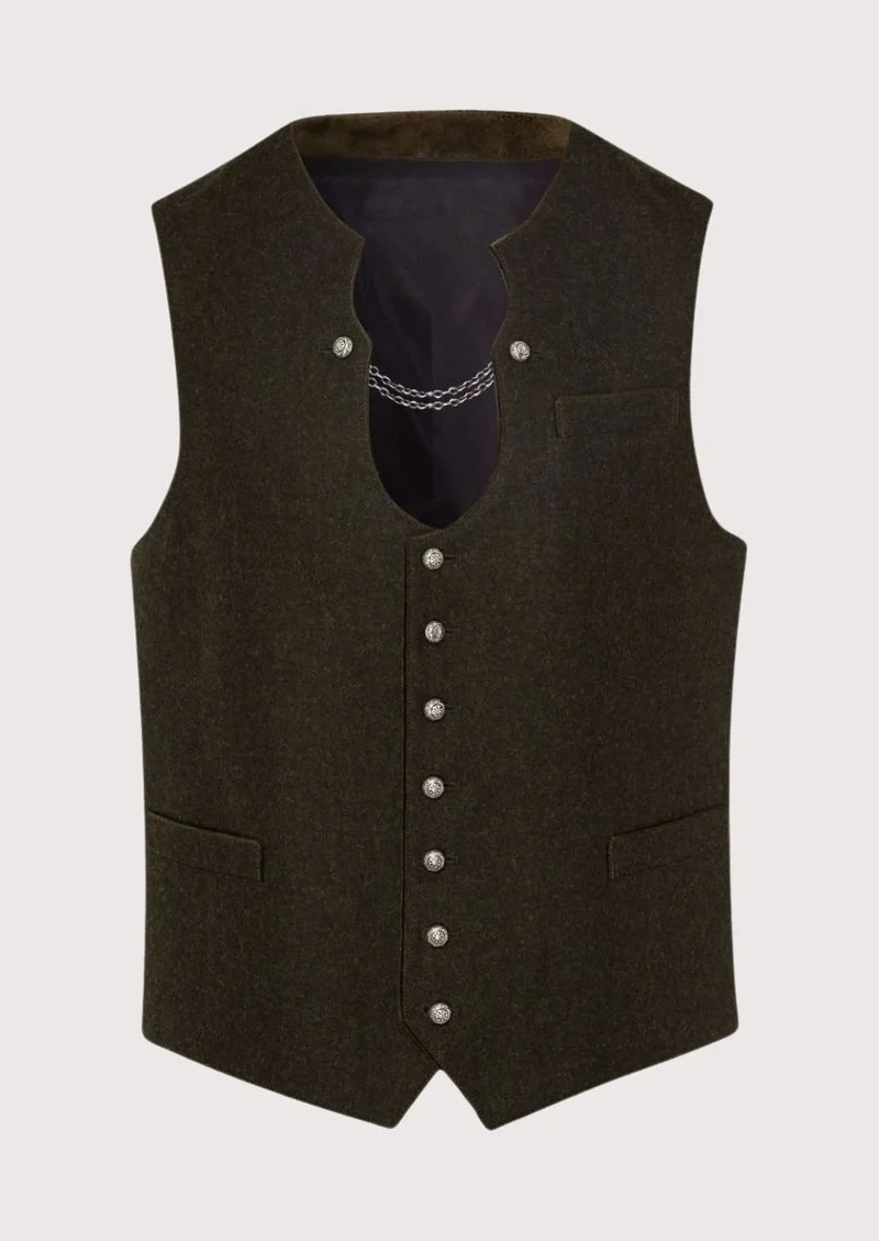 Mens Vintage Brown Alpine Vest