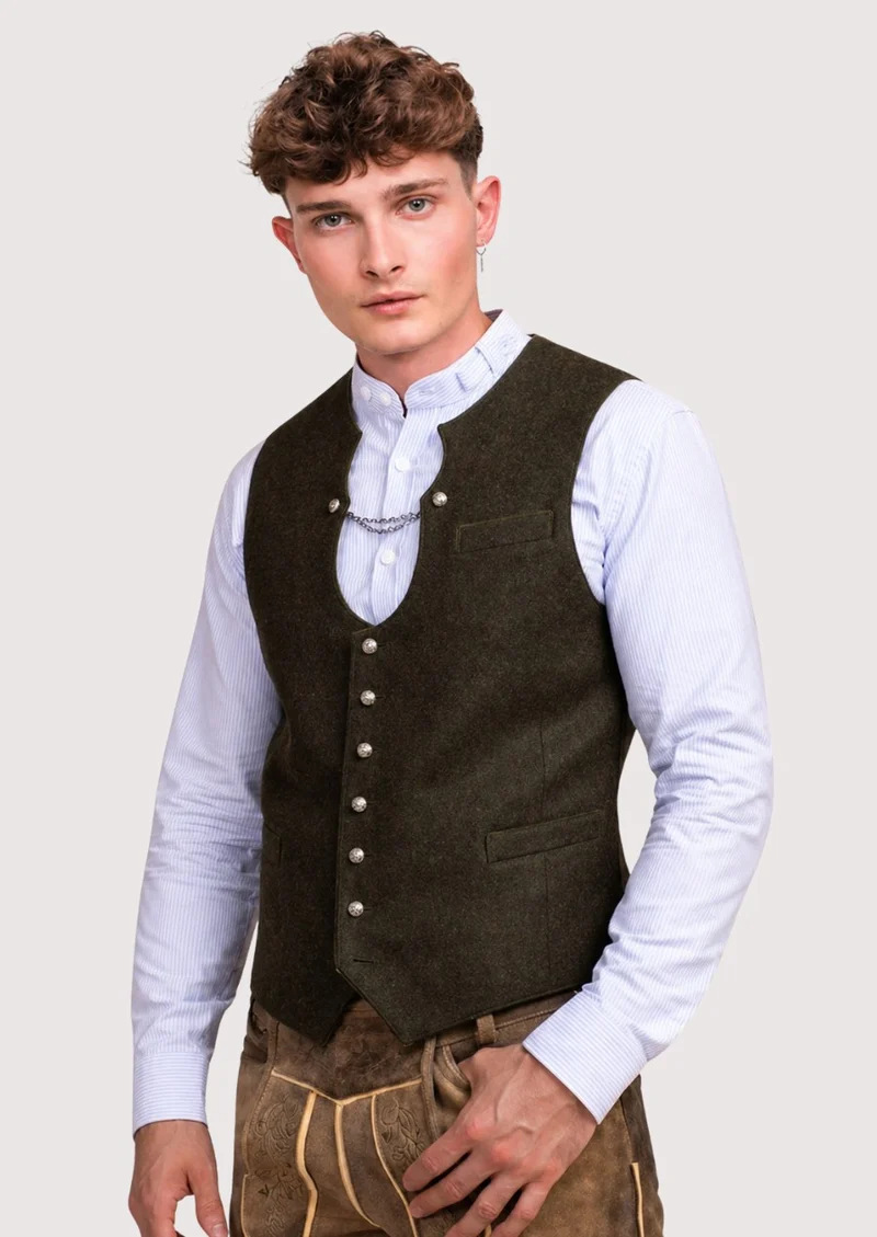 Mens Vintage Brown Alpine Vest