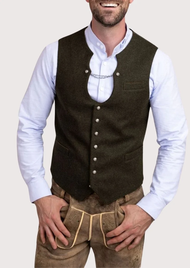 Mens Vintage Brown Alpine Vest
