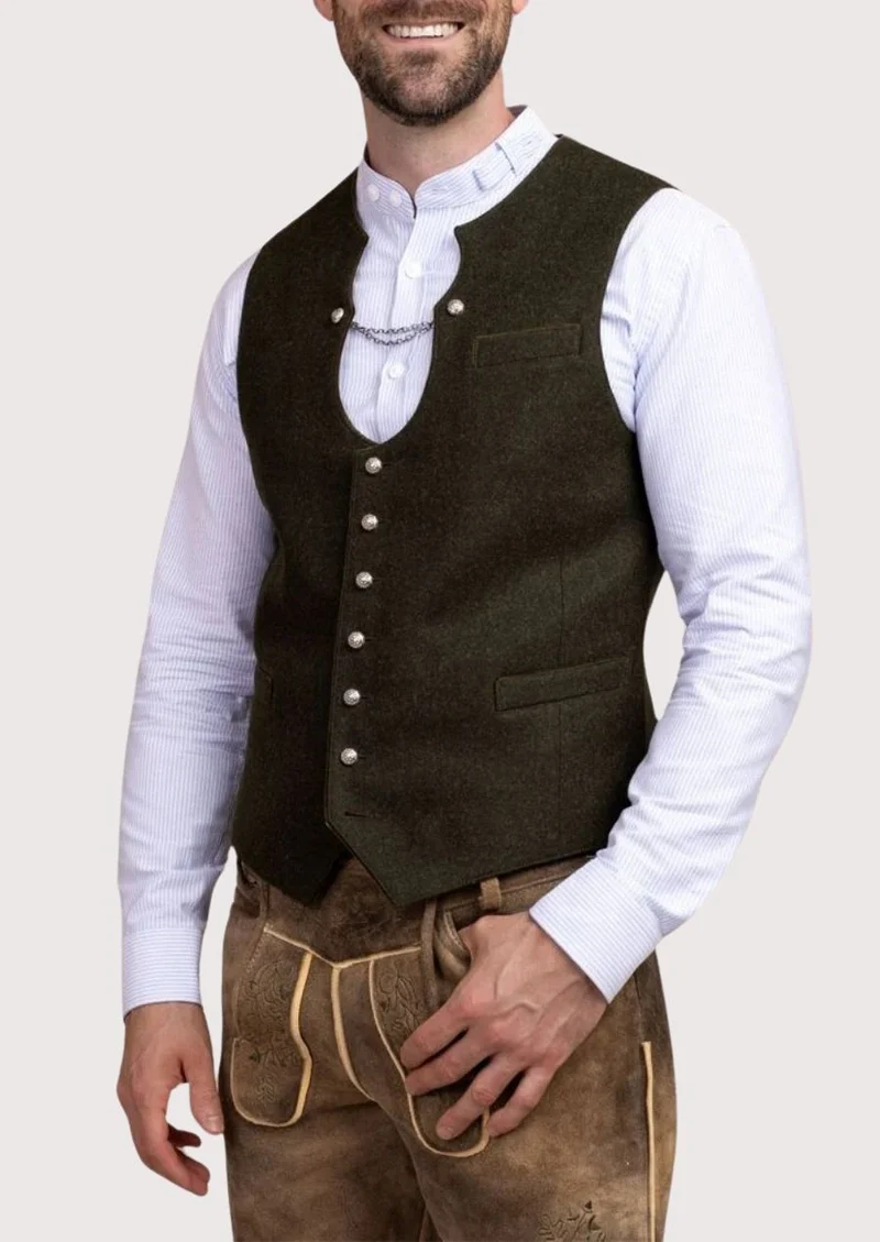 Mens Vintage Brown Alpine Vest